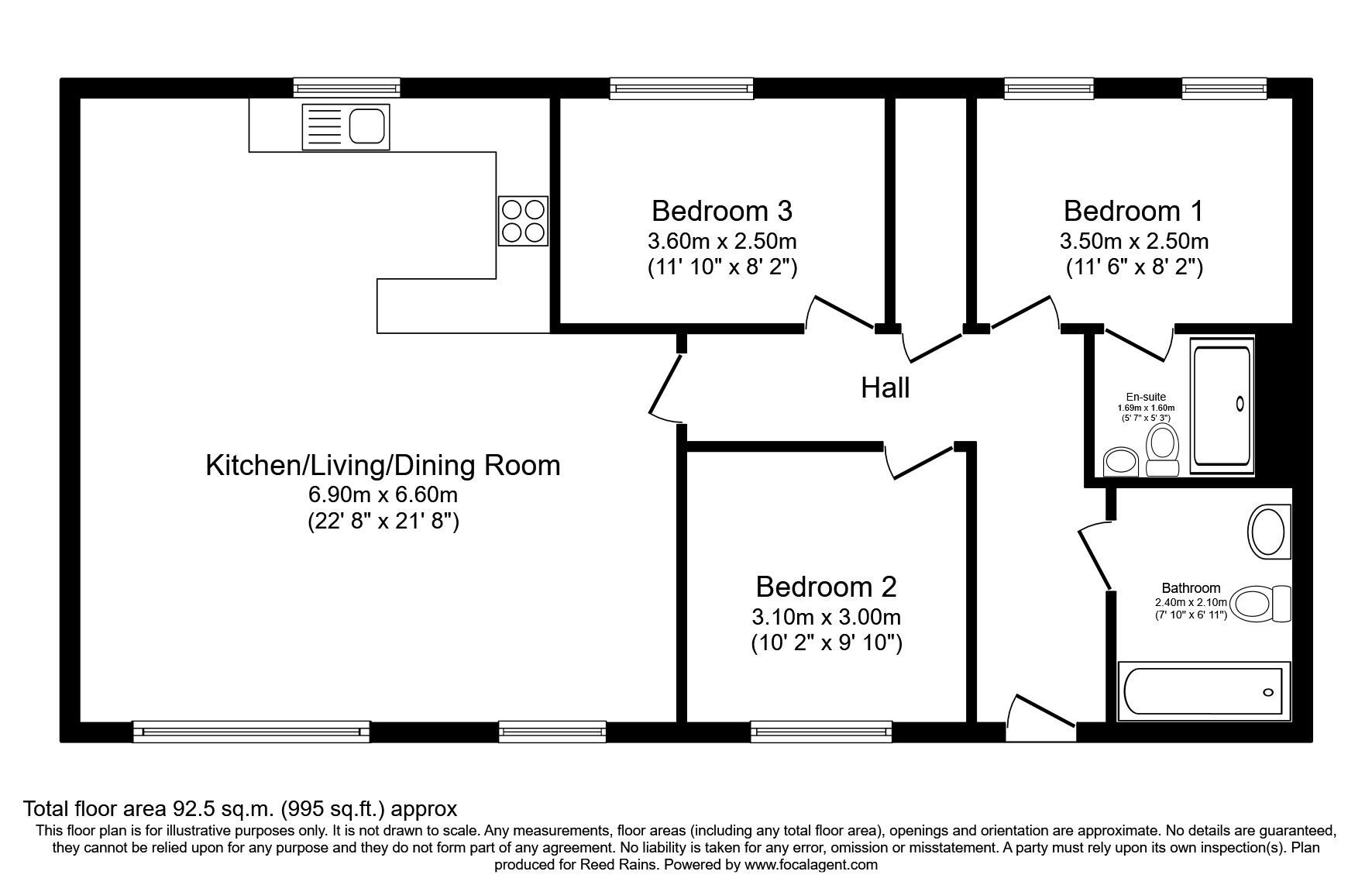 Floorplan of 3 bedroom  Flat to rent, Station Road, Wilmslow, Cheshire, SK9
