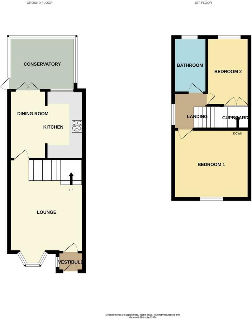 Floorplan of 2 bedroom End Terrace House for sale, Tiverton Drive, Wilmslow, Cheshire, SK9