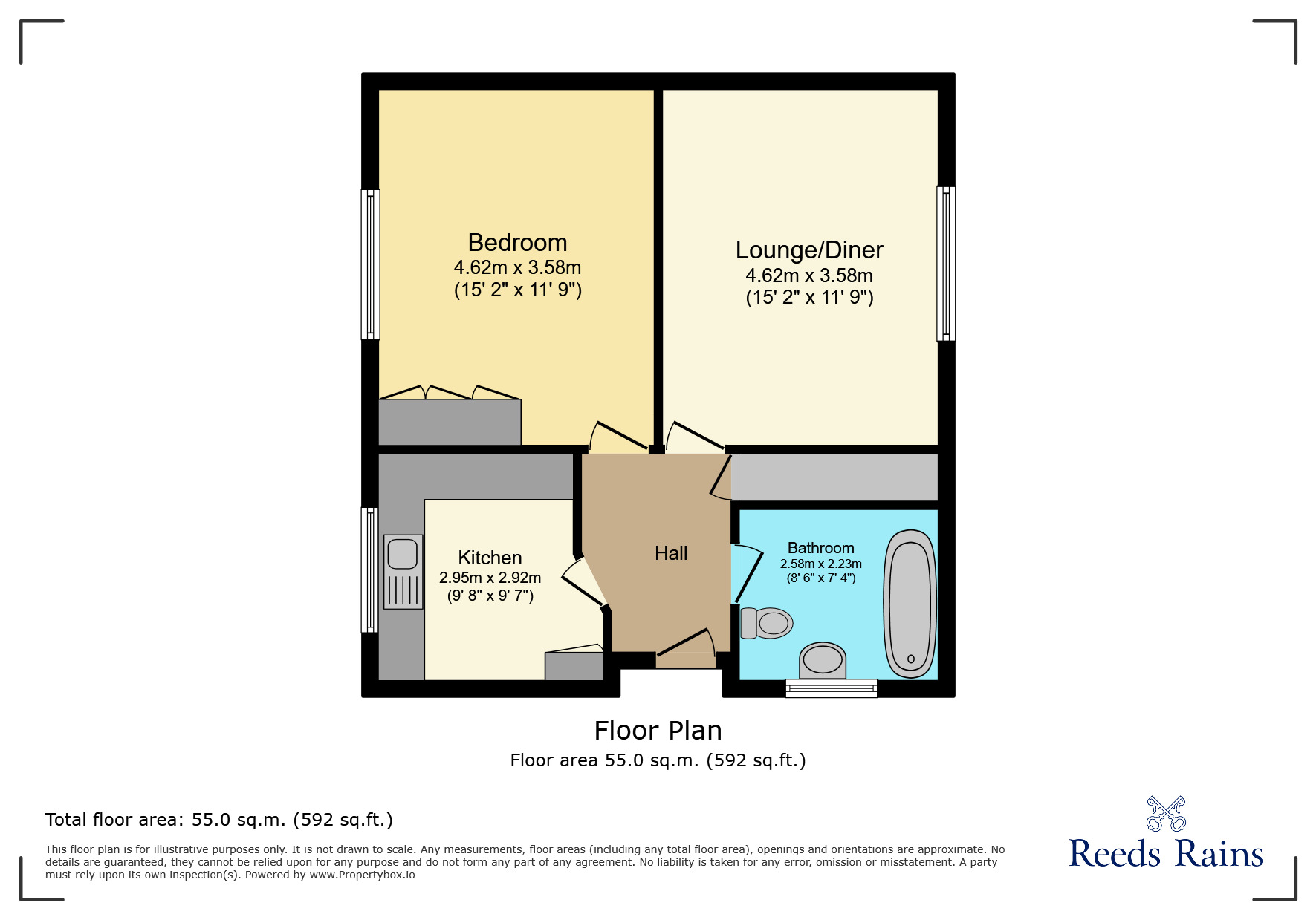 Floorplan of 1 bedroom  Flat for sale, Chapel Lane, Wilmslow, Cheshire, SK9