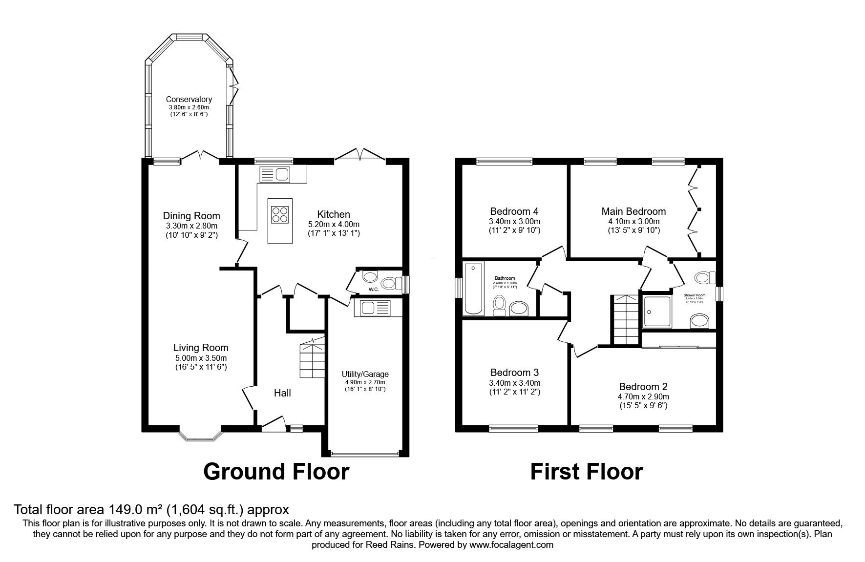 Floorplan of 4 bedroom Detached House for sale, Mainwaring Drive, Wilmslow, Cheshire, SK9