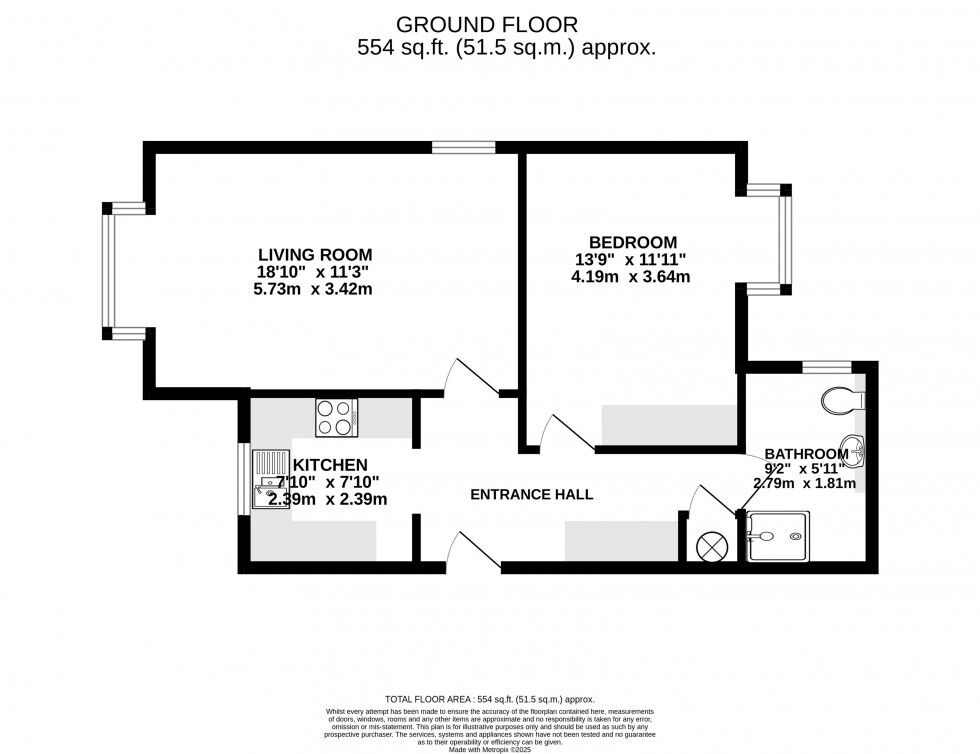 Floorplan of 1 bedroom  Flat for sale, 1 The Willows, Woodacres Court, Cheshire, SK9