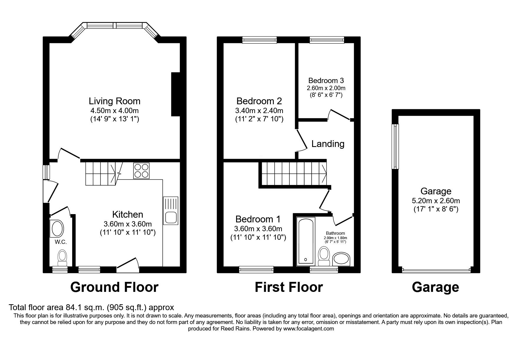 Floorplan of 3 bedroom Semi Detached House for sale, Gail Close, Alderley Edge, Cheshire, SK9