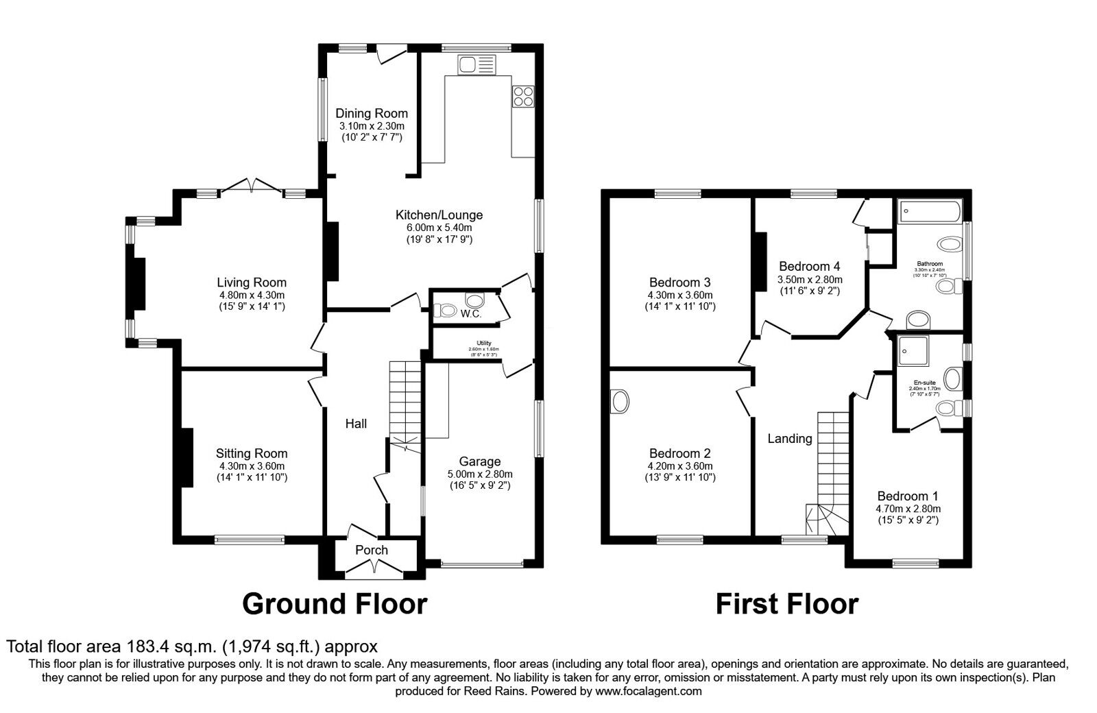 Floorplan of 4 bedroom Detached House for sale, Stanneylands Road, Wilmslow, Cheshire, SK9