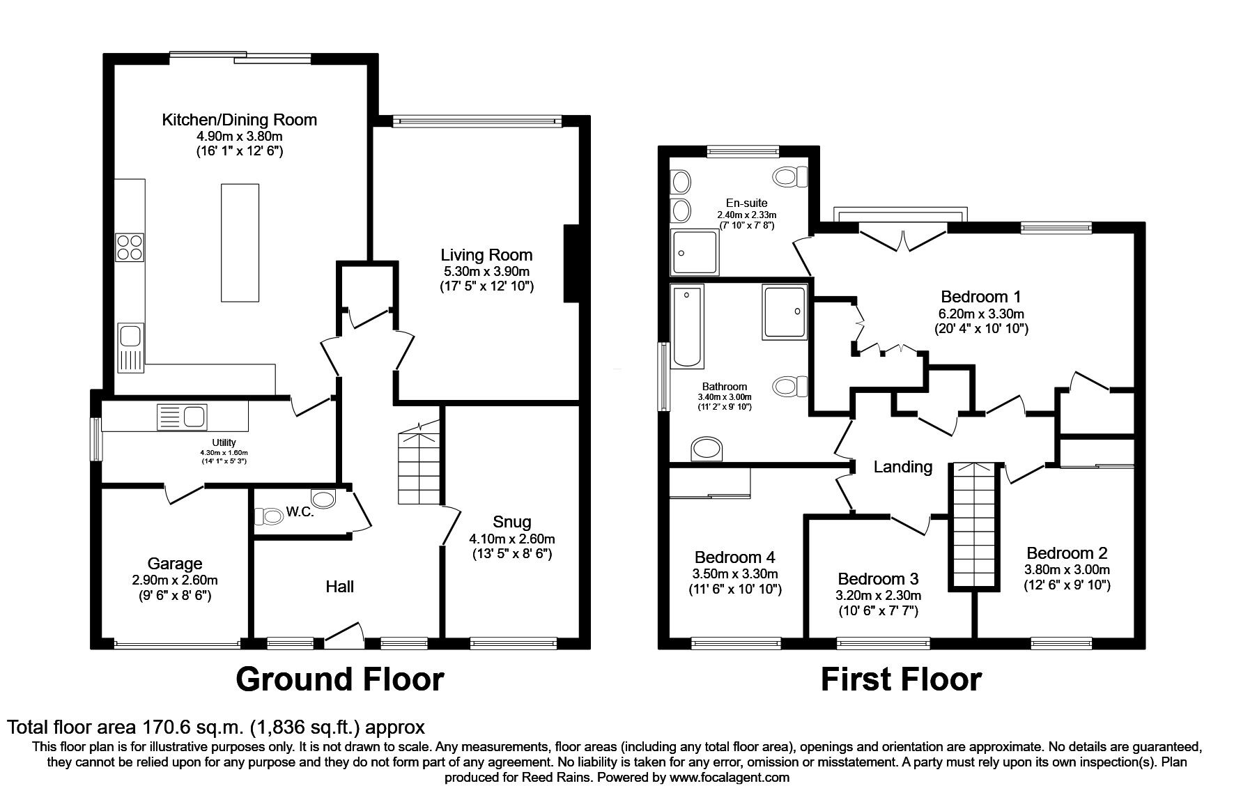 Floorplan of 4 bedroom Link Detached House for sale, Dean Road, Handforth, Cheshire, SK9