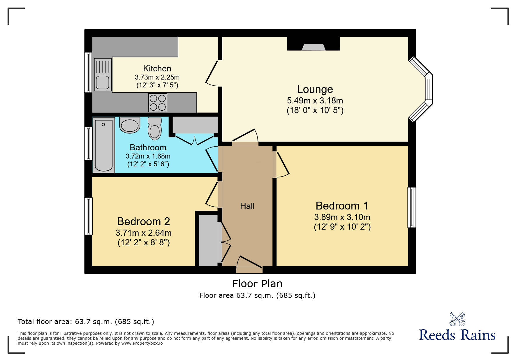 Floorplan of 2 bedroom  Flat for sale, Ringstead Drive, Wilmslow, Cheshire, SK9