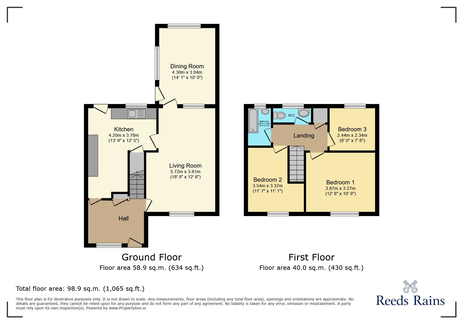 Floorplan of 3 bedroom Mid Terrace House for sale, Siddington Road, Handforth, Cheshire, SK9