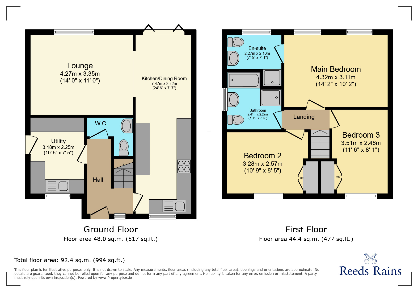Floorplan of 3 bedroom Detached House to rent, Melford Drive, Macclesfield, Cheshire, SK10