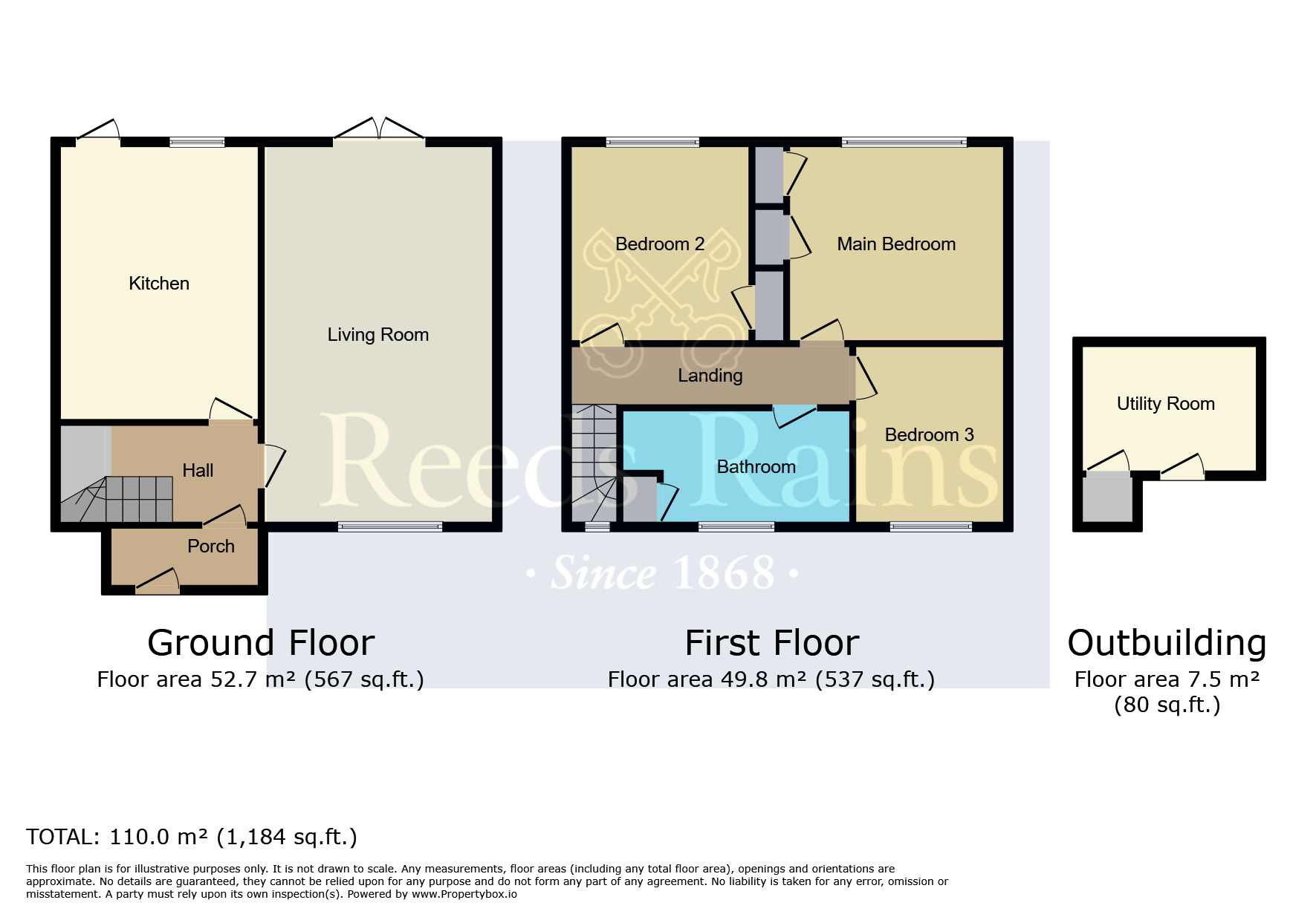 Floorplan of 3 bedroom Mid Terrace House to rent, Meriton Road, Handforth, Cheshire, SK9