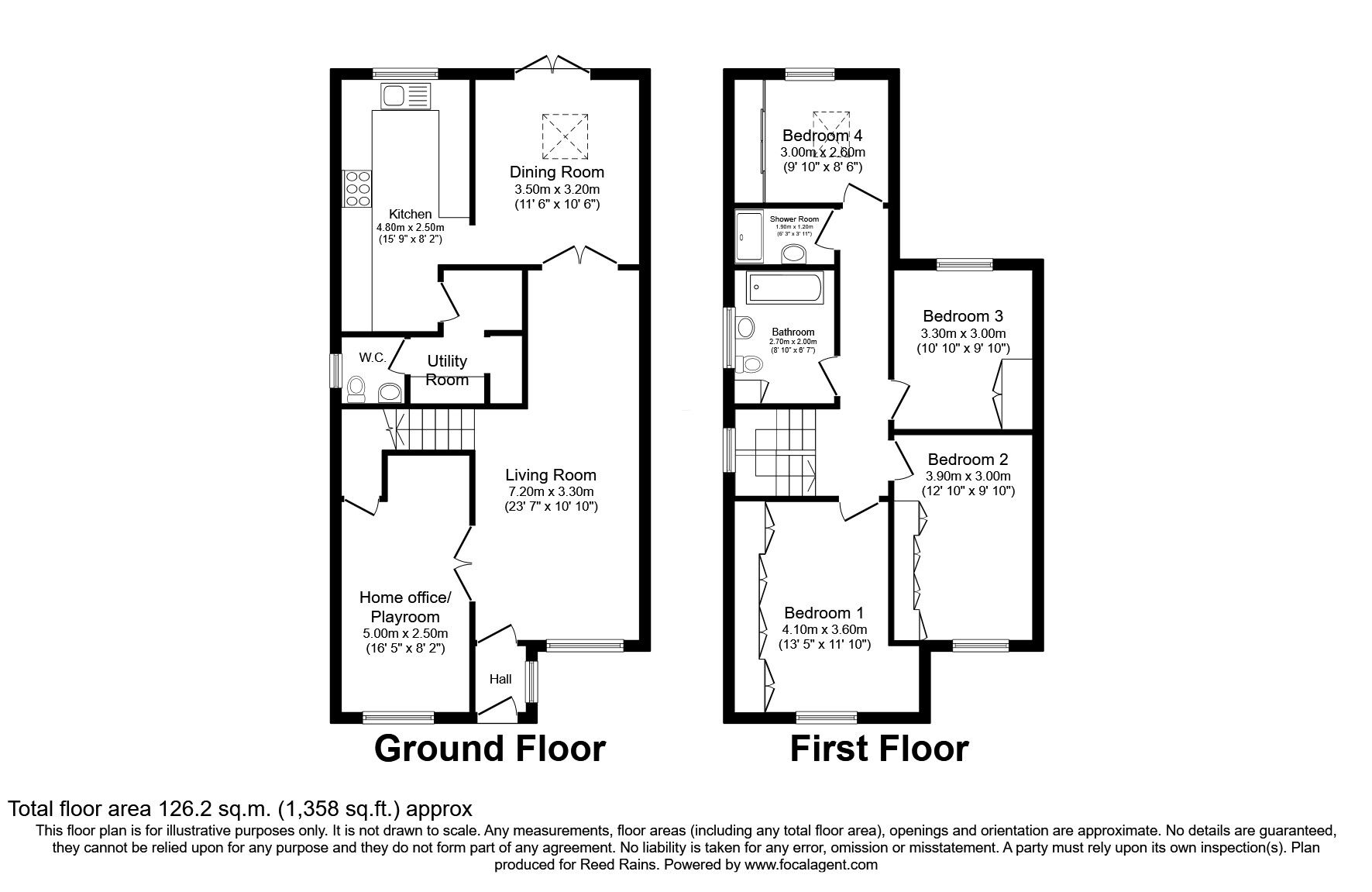 Floorplan of 4 bedroom Semi Detached House for sale, Suffolk Drive, Wilmslow, Cheshire, SK9
