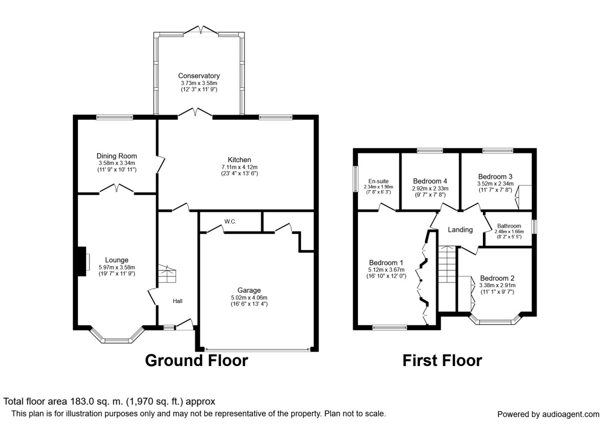 Floorplan of 4 bedroom Detached House for sale, Queensbury Close, Wilmslow, Cheshire, SK9