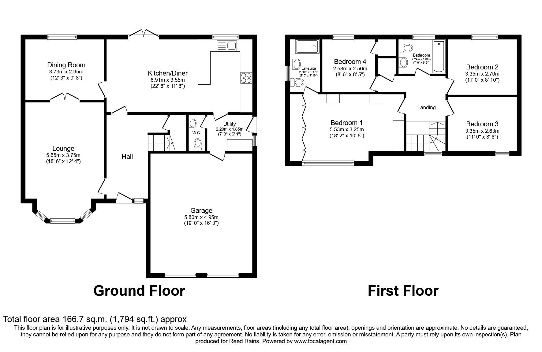 Floorplan of 4 bedroom Detached House for sale, Drayton Close, Wilmslow, Cheshire, SK9
