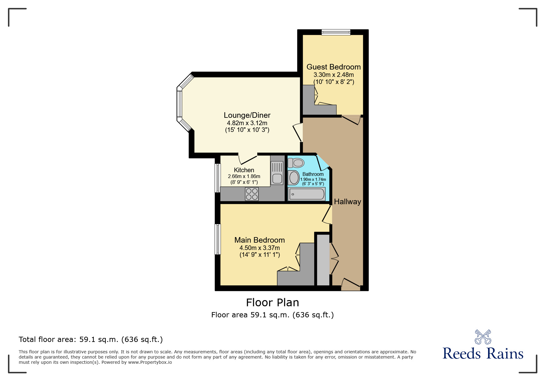 Floorplan of 2 bedroom  Flat for sale, Pinewood Road, Wilmslow, Cheshire, SK9