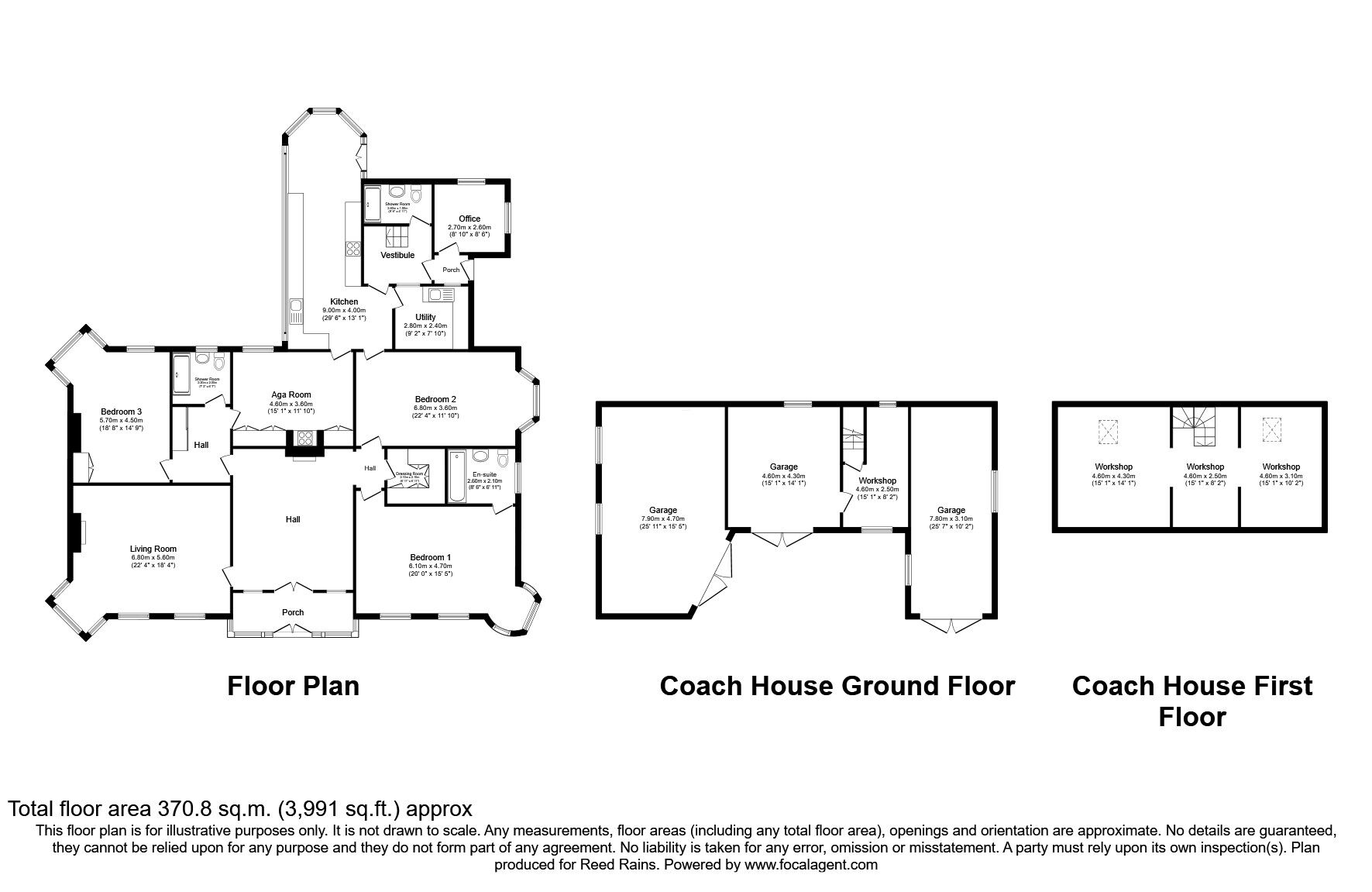 Floorplan of 3 bedroom Detached Bungalow for sale, Hobcroft Lane, Mobberley, Cheshire, WA16