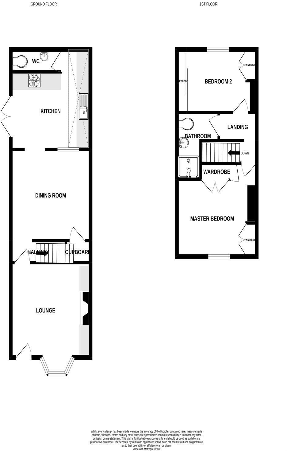 Floorplan of 2 bedroom Mid Terrace House to rent, Heyes Lane, Alderley Edge, Cheshire, SK9