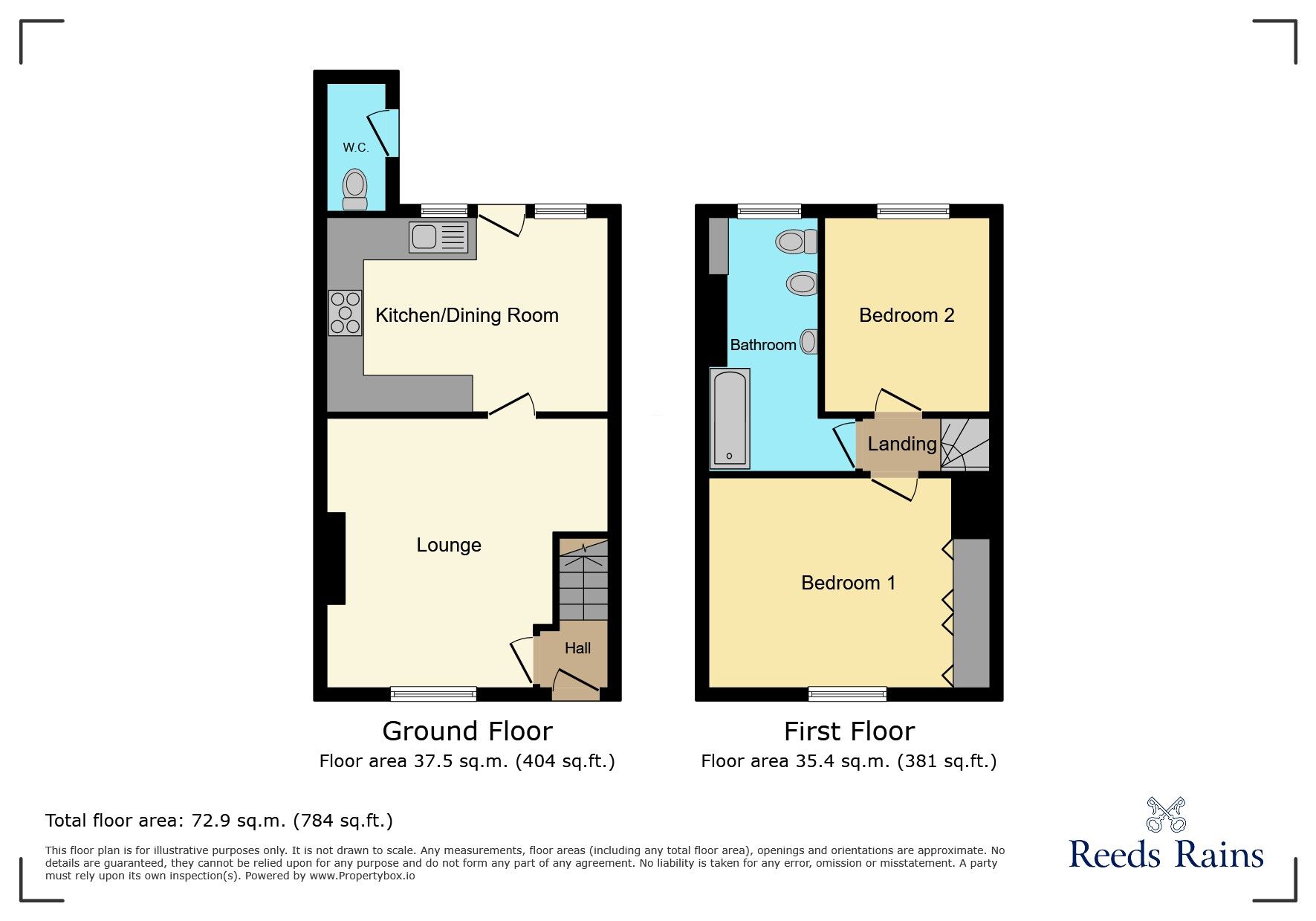 Floorplan of 2 bedroom Mid Terrace House to rent, Carlisle Street, Alderley Edge, Cheshire, SK9
