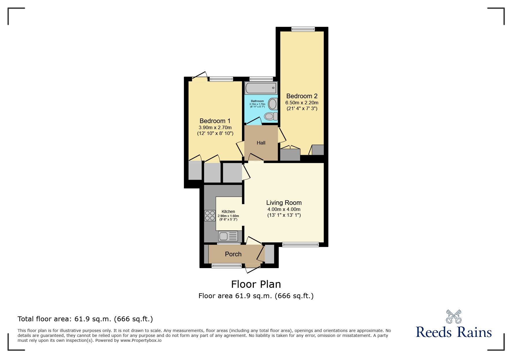 Floorplan of 2 bedroom  Flat for sale, Caldy Road, Handforth, Cheshire, SK9