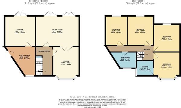 Floorplan of 4 bedroom Semi Detached House to rent, Thoresway Road, Wilmslow, Cheshire, SK9