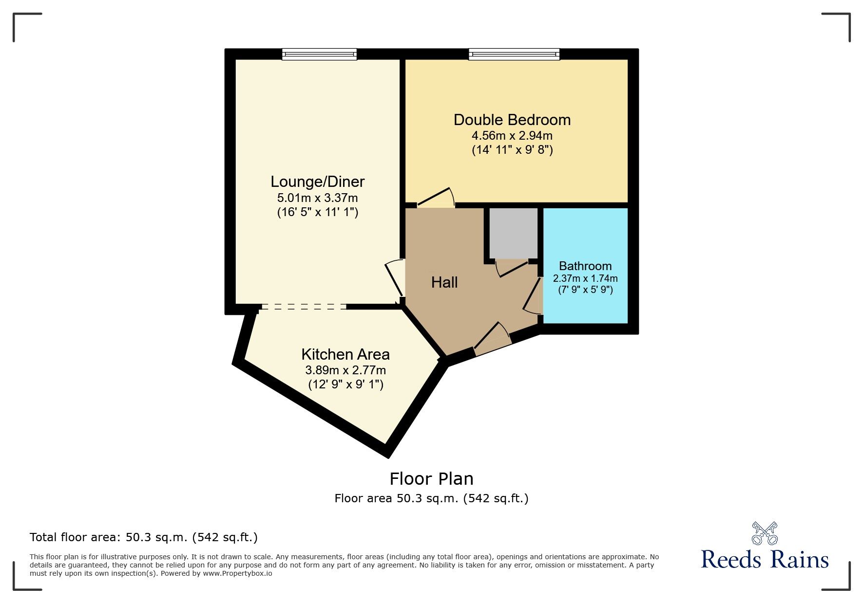 Floorplan of 1 bedroom  Flat for sale, Howty Close, Cheshire, SK9