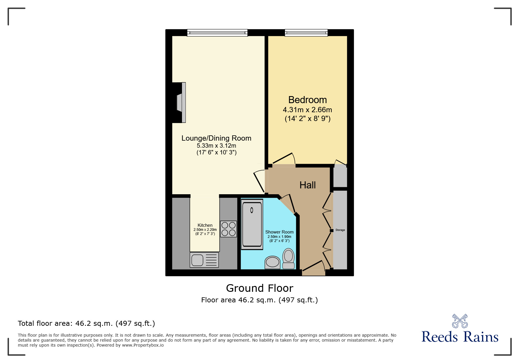 Floorplan of 1 bedroom  Flat to rent, Victoria Road, Wilmslow, Cheshire, SK9