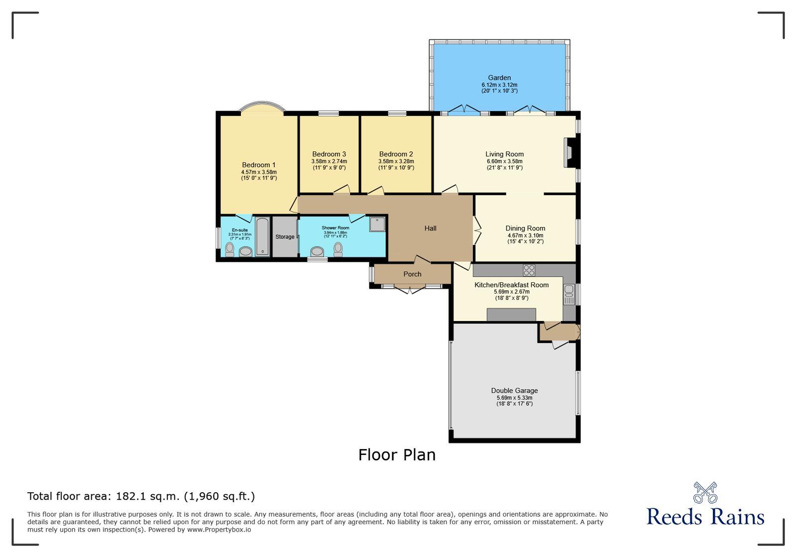 Floorplan of 3 bedroom Detached Bungalow for sale, Beaufort Chase, Wilmslow, Cheshire, SK9