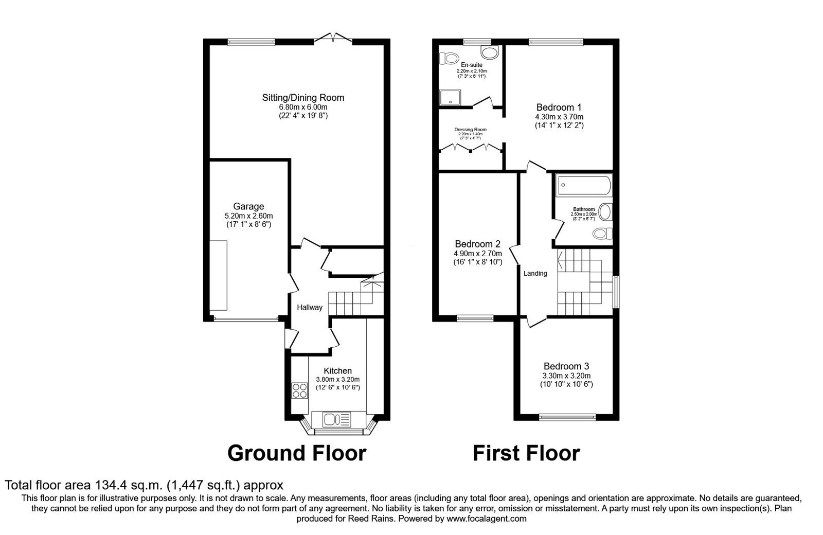Floorplan of 3 bedroom Mid Terrace House for sale, The Circuit, Wilmslow, Cheshire, SK9