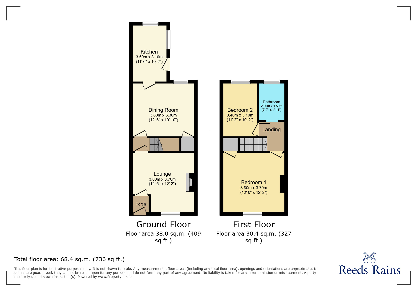 Floorplan of 2 bedroom Mid Terrace House for sale, New Street, Wilmslow, Cheshire, SK9