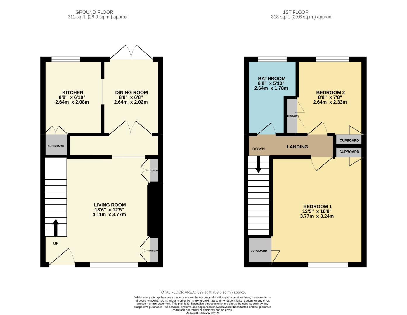 Floorplan of 2 bedroom Mid Terrace House for sale, River Street, Wilmslow, Cheshire, SK9