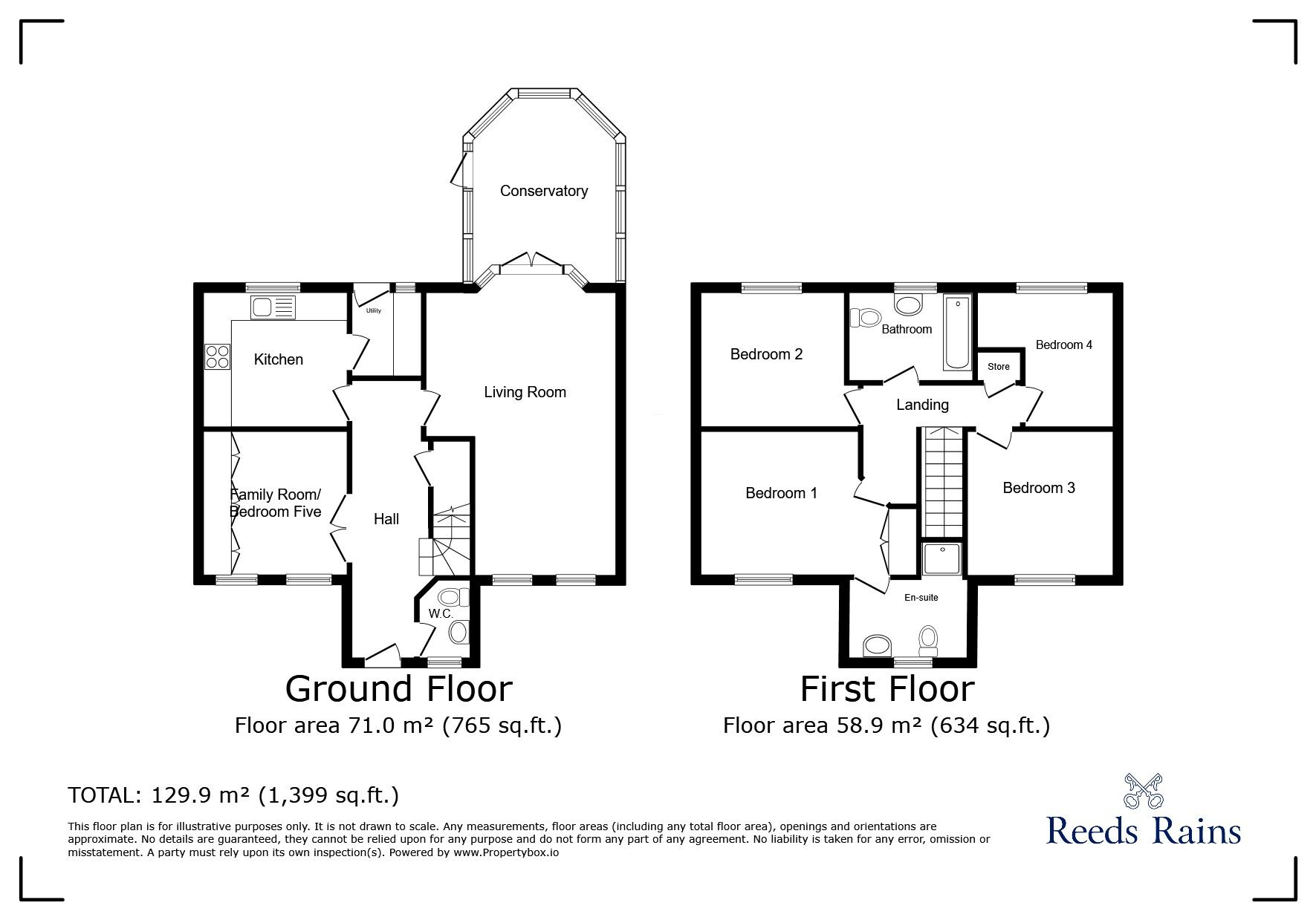 Floorplan of 4 bedroom Detached House for sale, Land Lane, Wilmslow, Cheshire, SK9