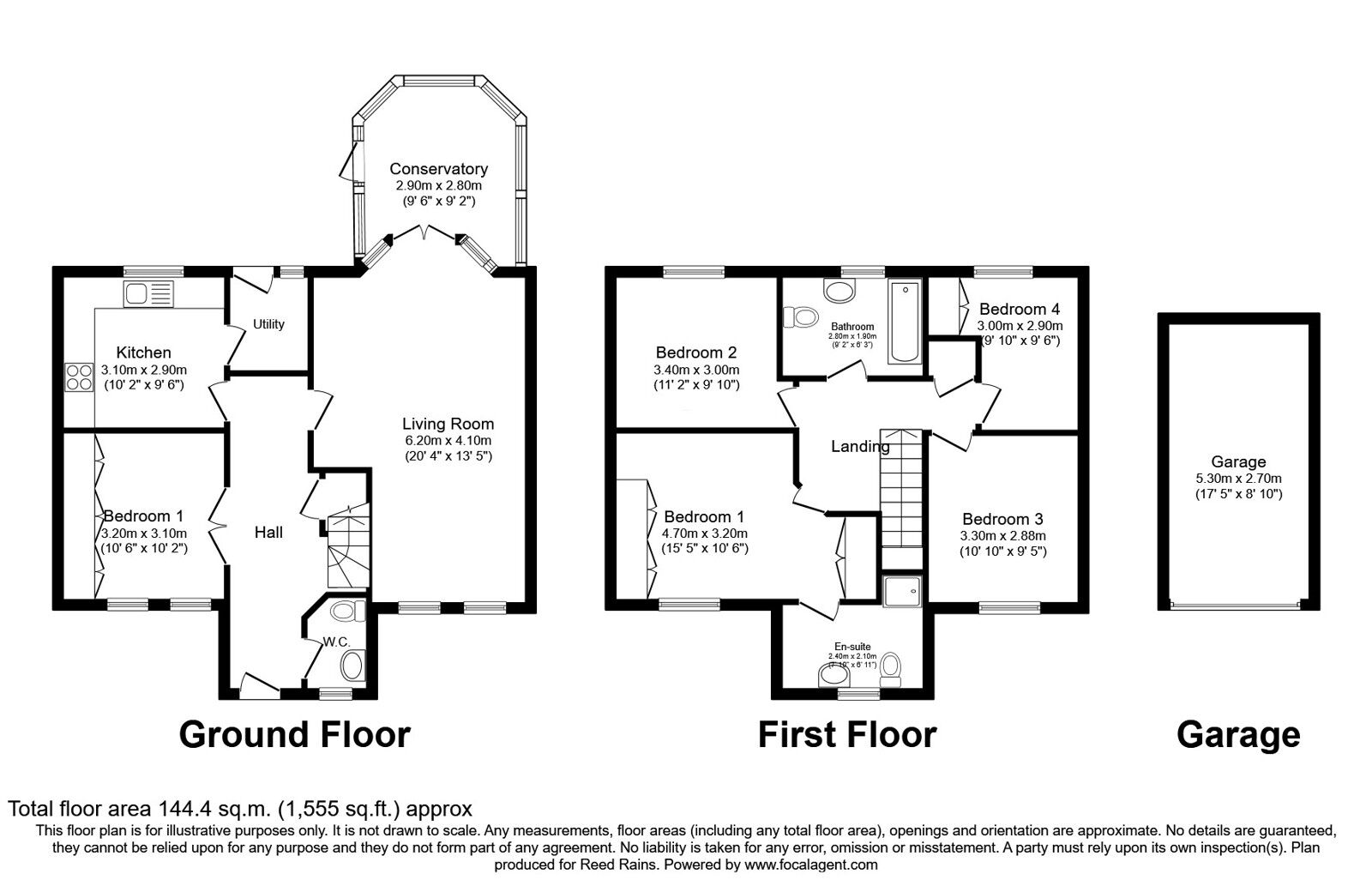 Floorplan of 4 bedroom Detached House for sale, Land Lane, Wilmslow, Cheshire, SK9
