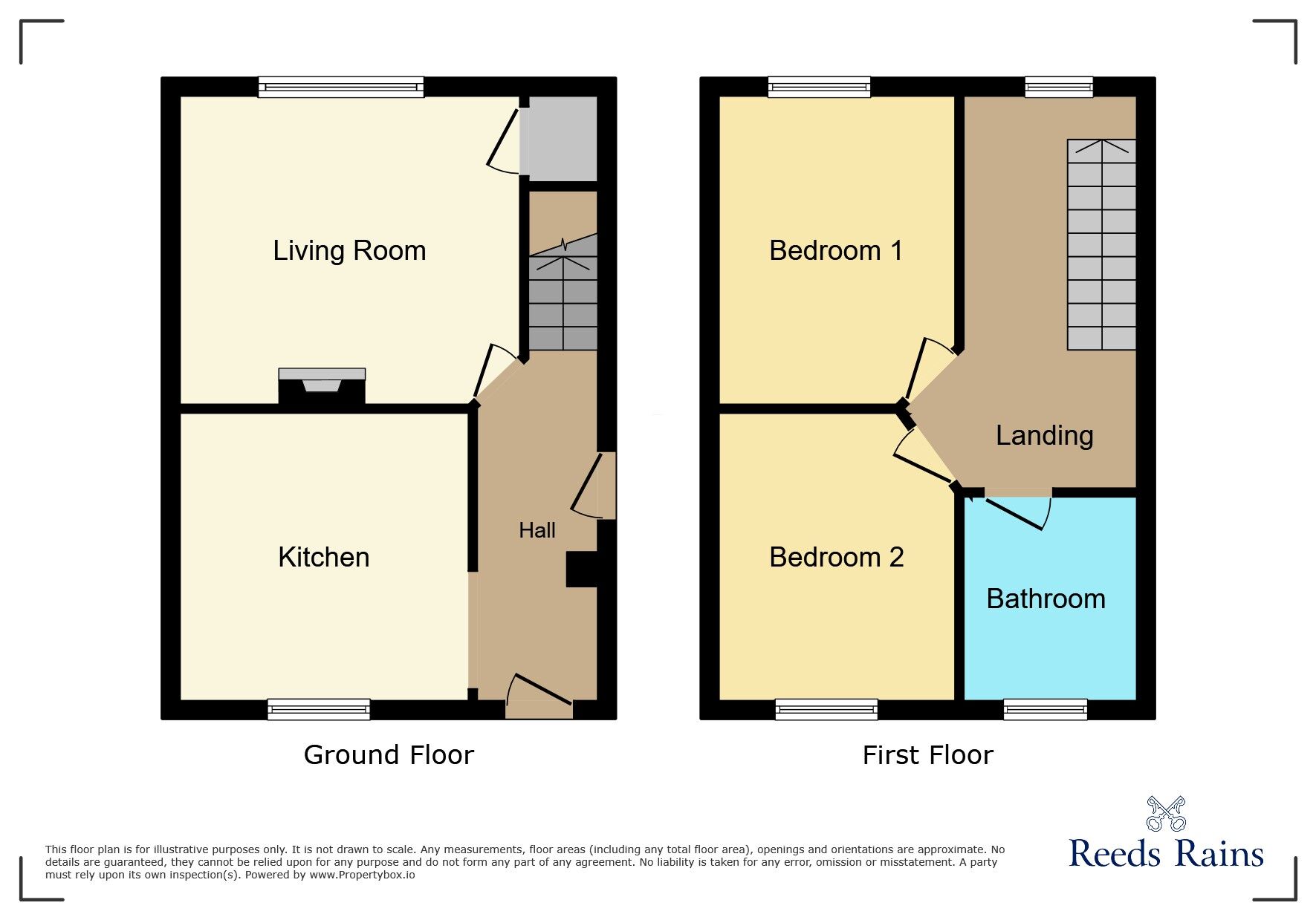 Floorplan of 2 bedroom End Terrace House for sale, Lindfield Estate South, Wilmslow, Cheshire, SK9