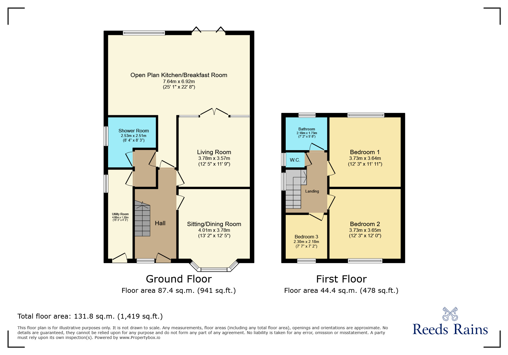 Floorplan of 3 bedroom Semi Detached House for sale, Bedells Lane, Wilmslow, Cheshire, SK9