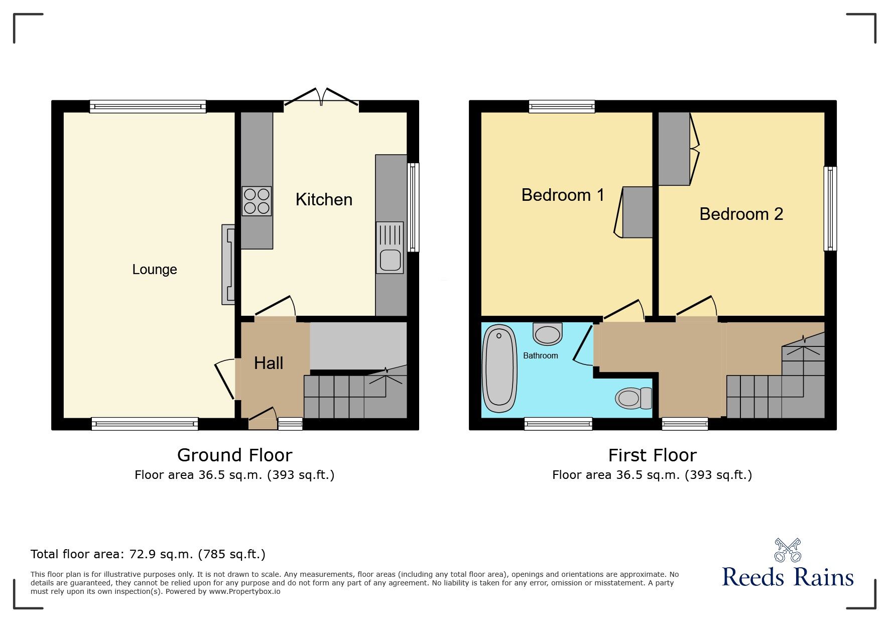 Floorplan of 2 bedroom End Terrace House to rent, Knowle Park, Handforth, Cheshire, SK9
