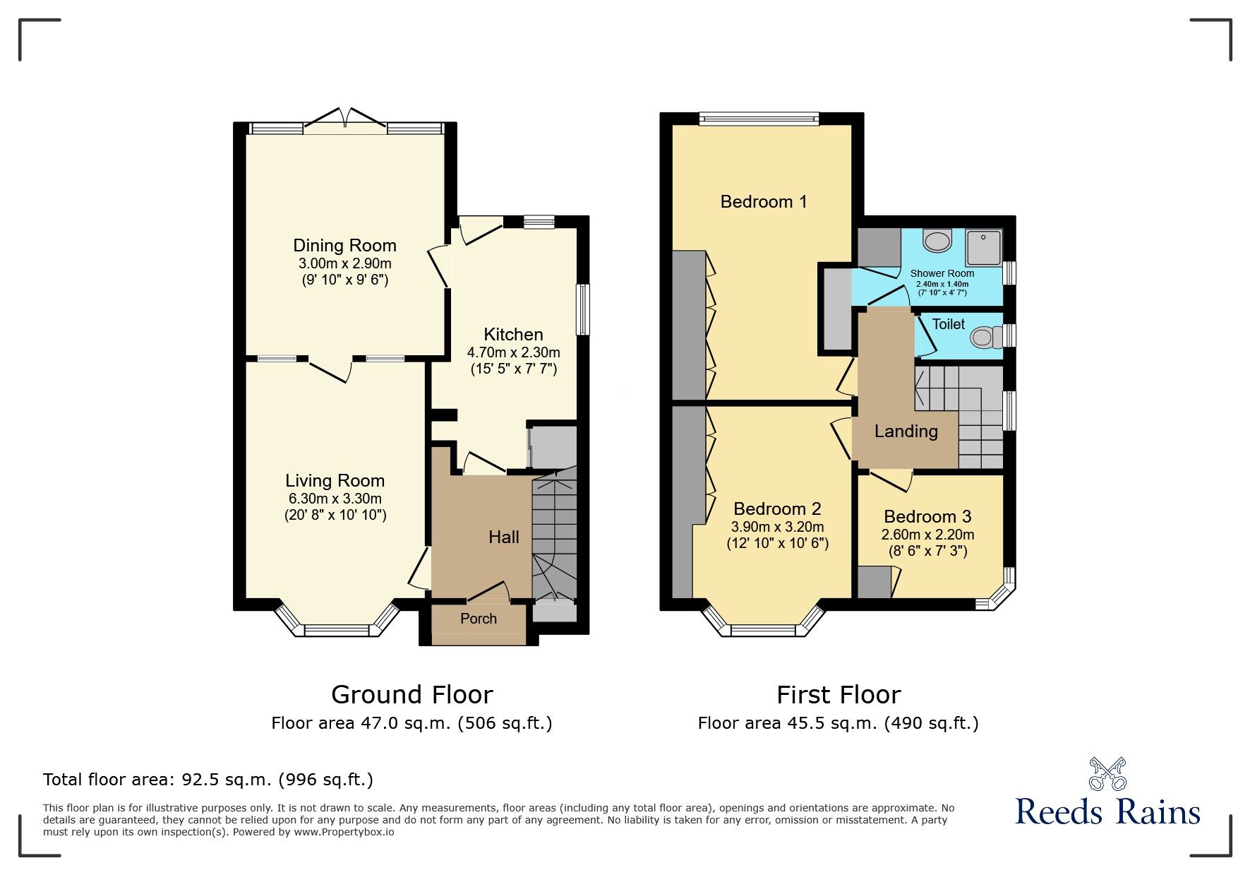 Floorplan of 3 bedroom Semi Detached House for sale, Davehall Avenue, Wilmslow, Cheshire, SK9