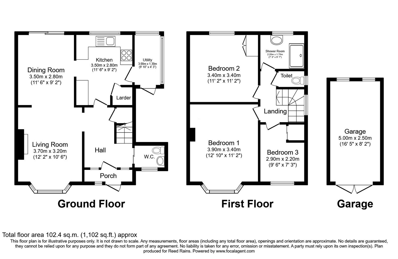 Floorplan of 3 bedroom Semi Detached House for sale, Dean Drive, Wilmslow, Cheshire, SK9