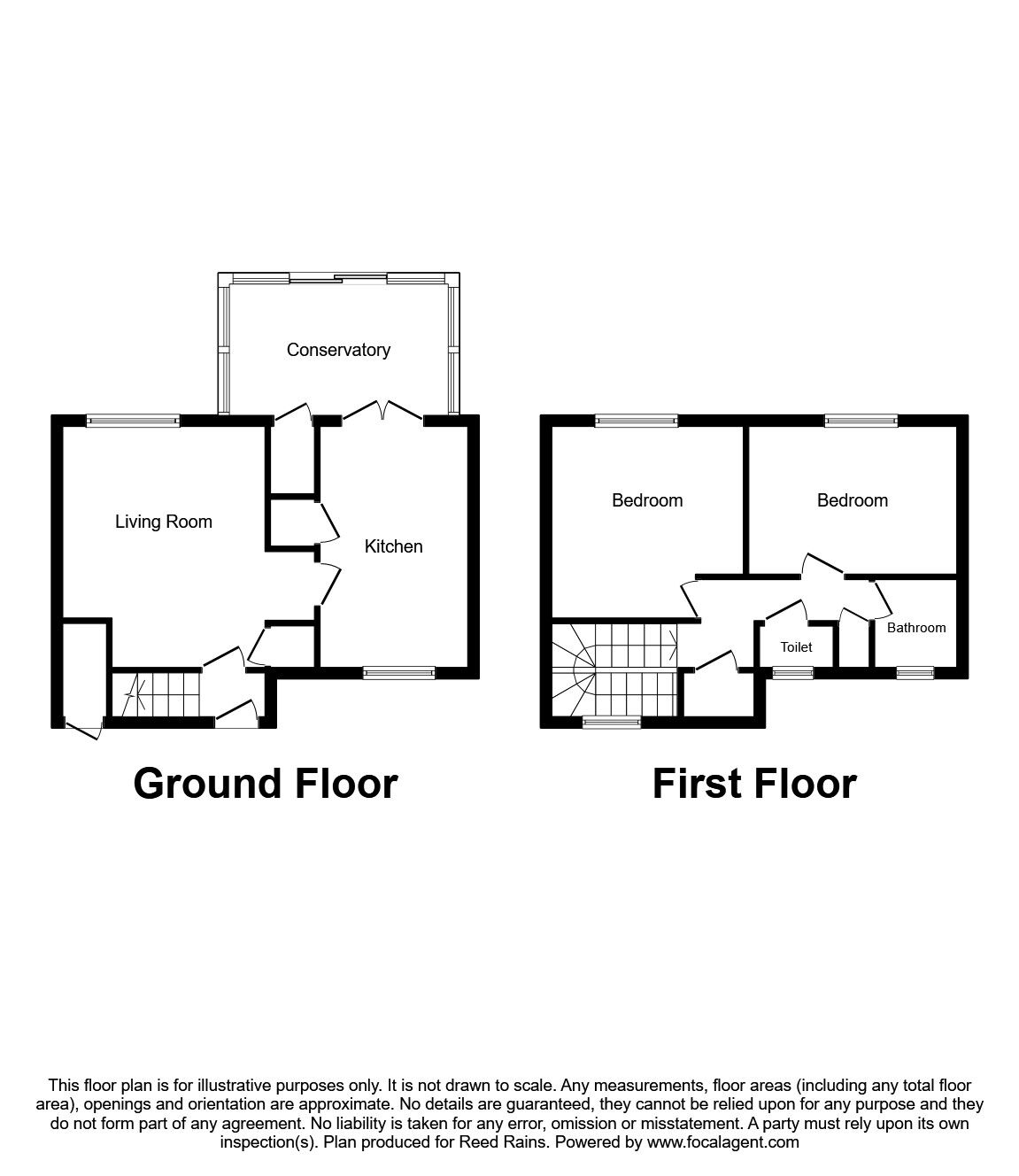 Floorplan of 2 bedroom End Terrace House for sale, Blackden Walk, Wilmslow, Cheshire, SK9