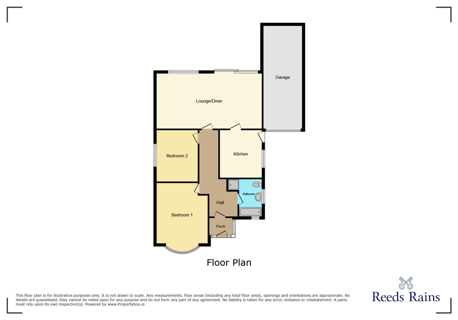 Floorplan of 2 bedroom Detached Bungalow for sale, Stanneylands Drive, Wilmslow, Cheshire, SK9