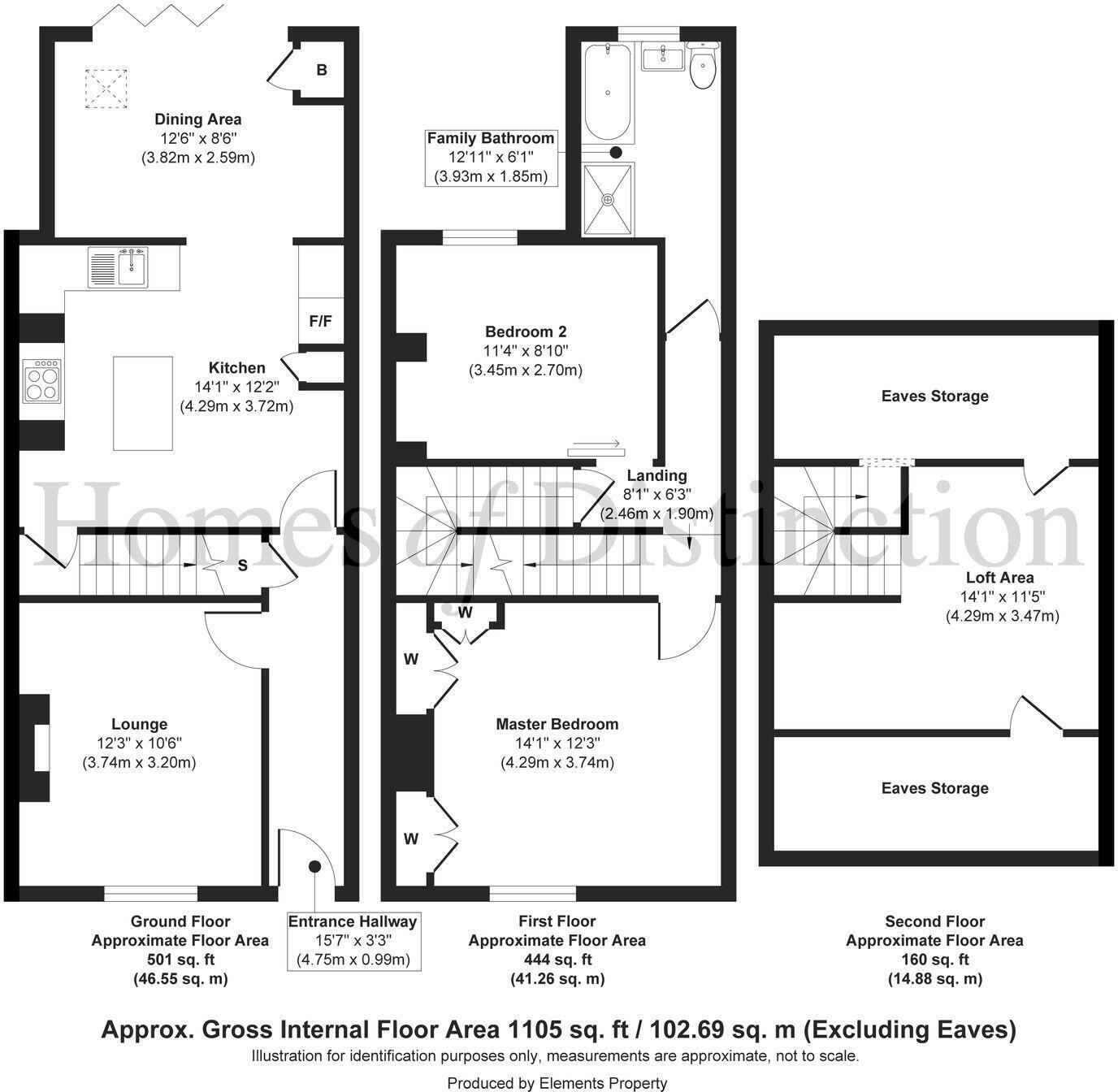 Floorplan of 3 bedroom Mid Terrace House to rent, South Street, Alderley Edge, Cheshire, SK9