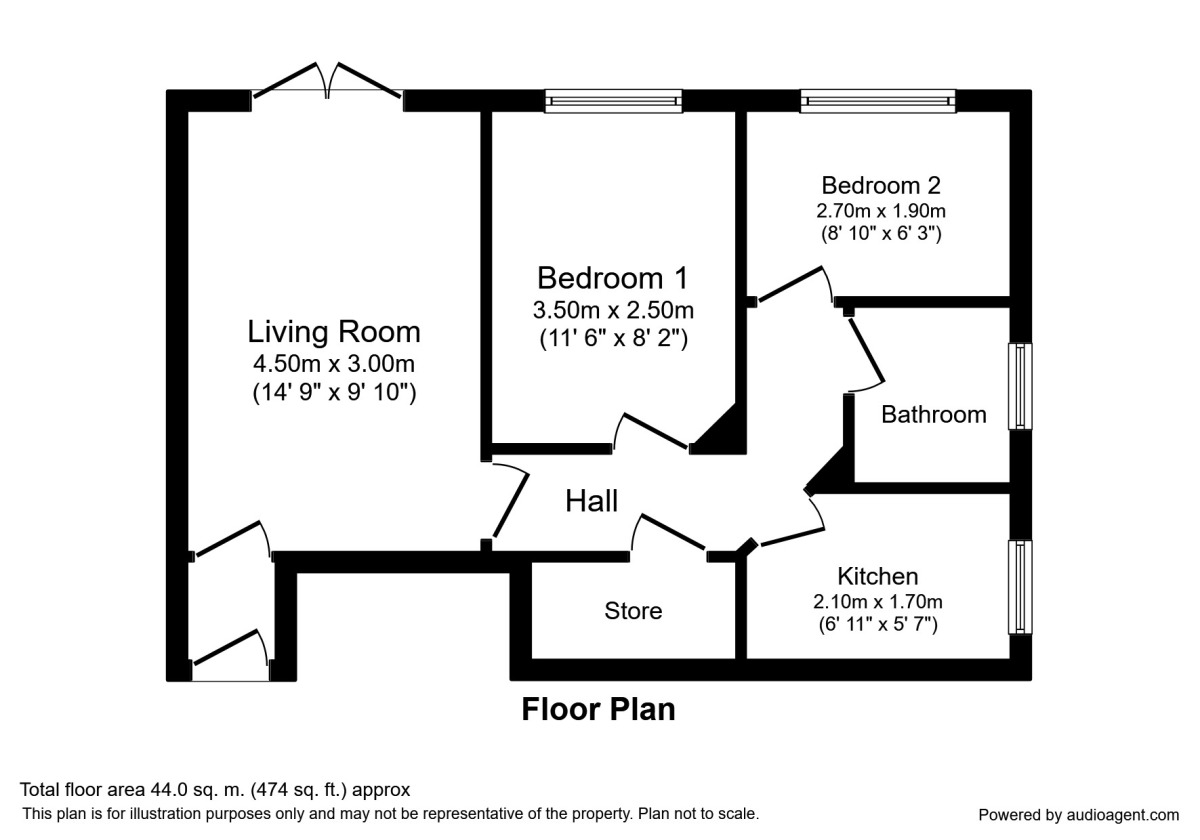 Floorplan of 2 bedroom Flat to rent, Burnside Close, Wilmslow, Cheshire, SK9