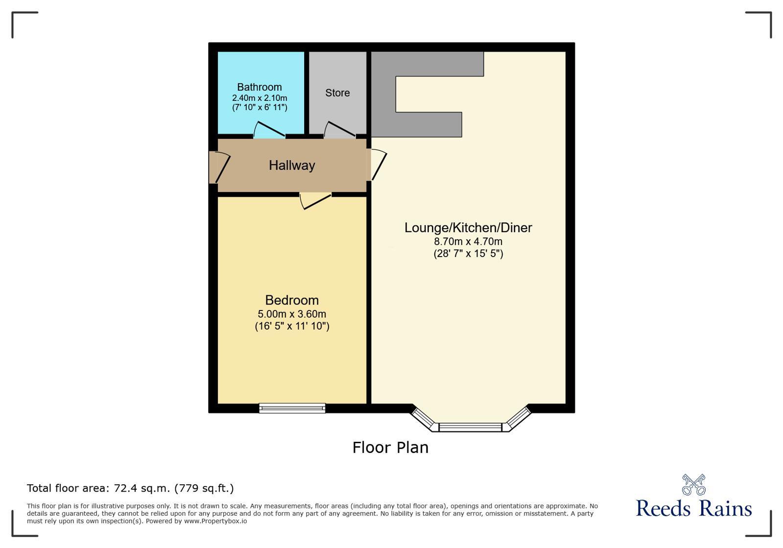 Floorplan of 1 bedroom Flat for sale, Station Road, Wilmslow, Cheshire, SK9