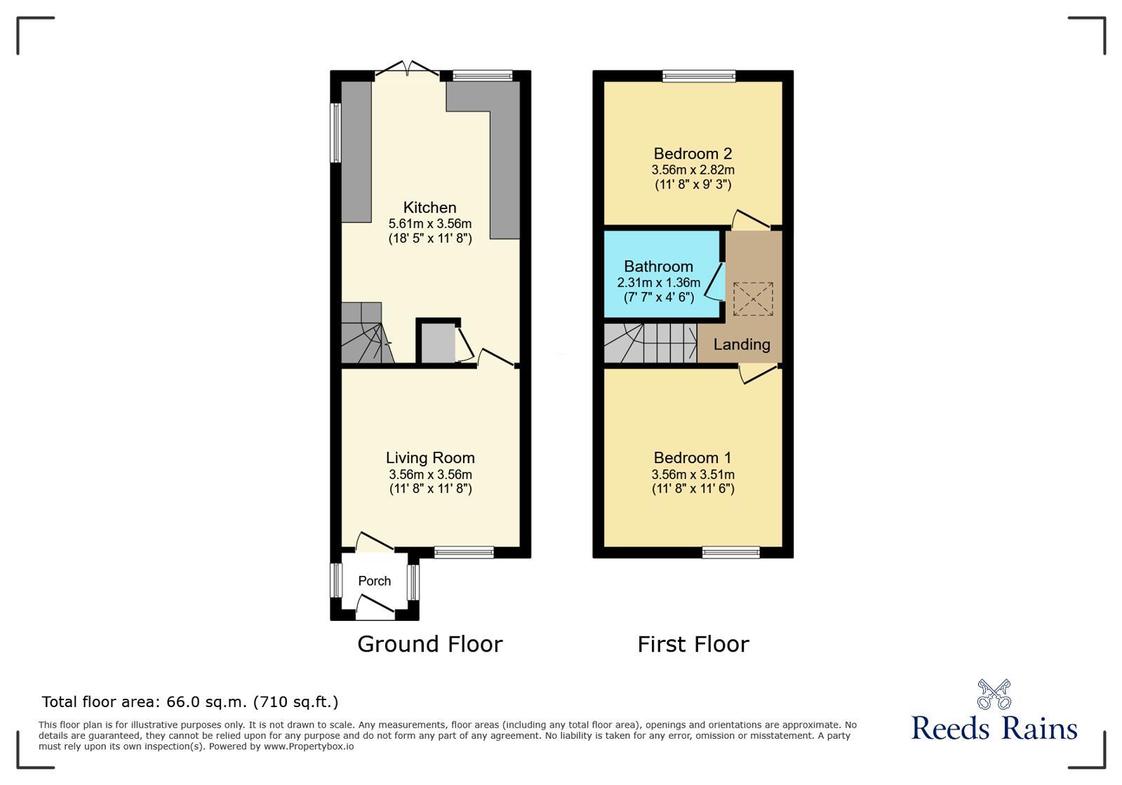 Floorplan of 2 bedroom Semi Detached House for sale, Oak Lane, Wilmslow, Cheshire, SK9