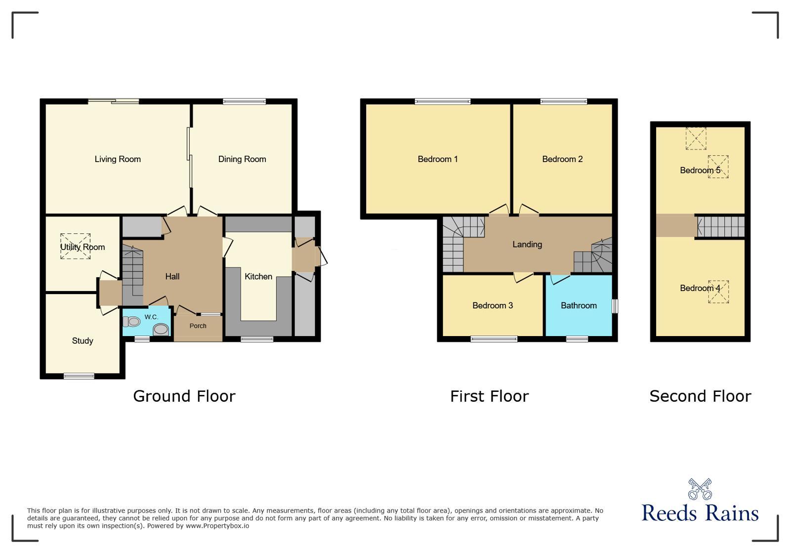 Floorplan of 3 bedroom Detached House for sale, Knutsford Road, Alderley Edge, Cheshire, SK9