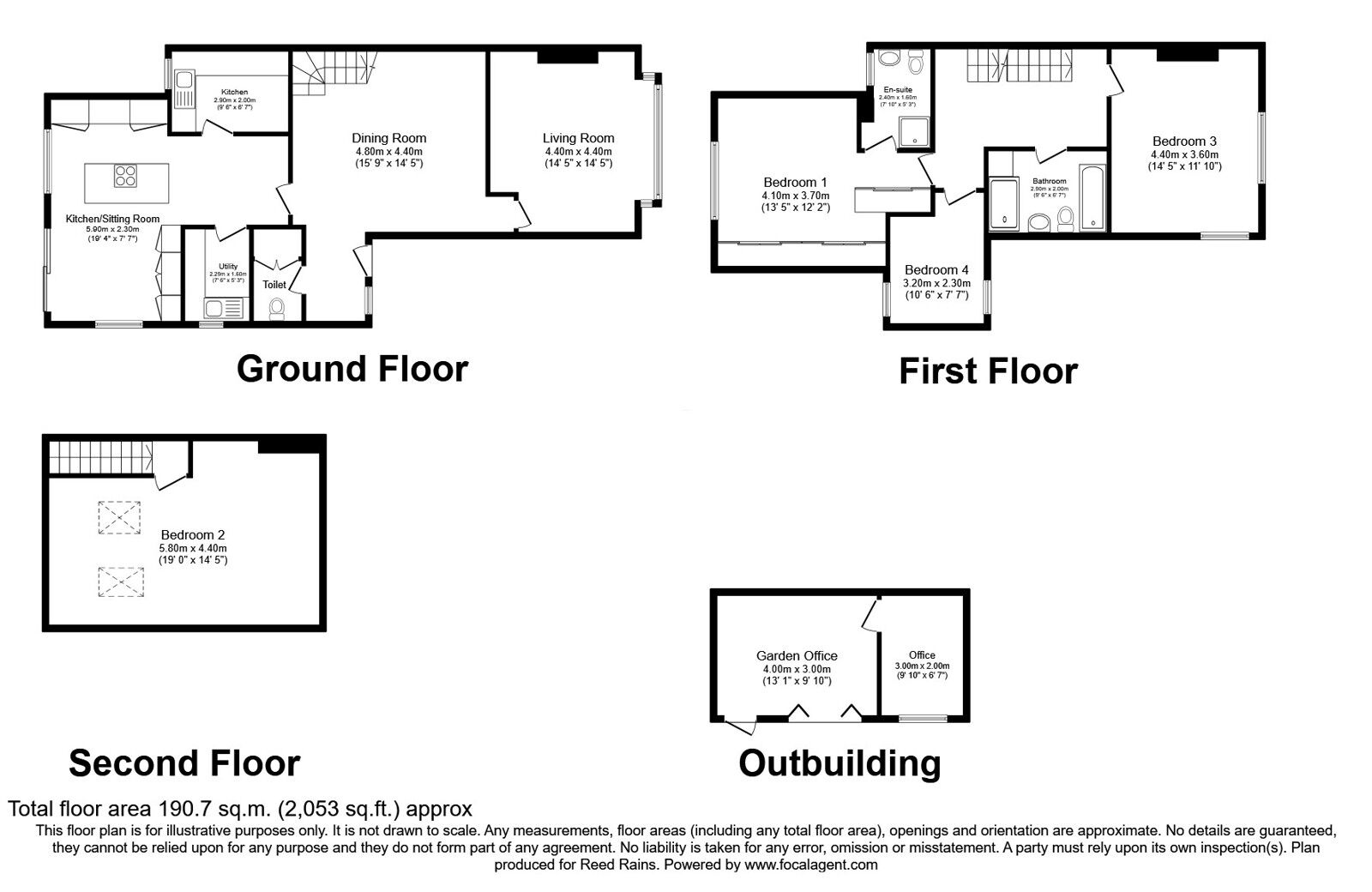 Floorplan of 4 bedroom Semi Detached House for sale, Wycliffe Avenue, Wilmslow, Cheshire, SK9