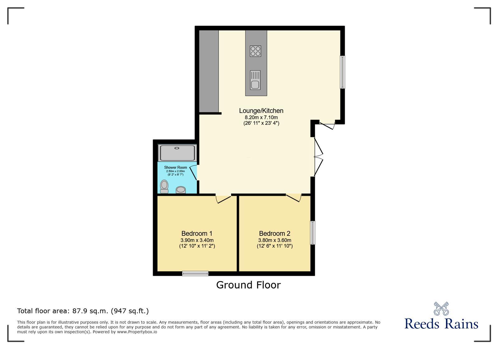 Floorplan of 2 bedroom Flat to rent, Manchester Road, Wilmslow, Cheshire, SK9