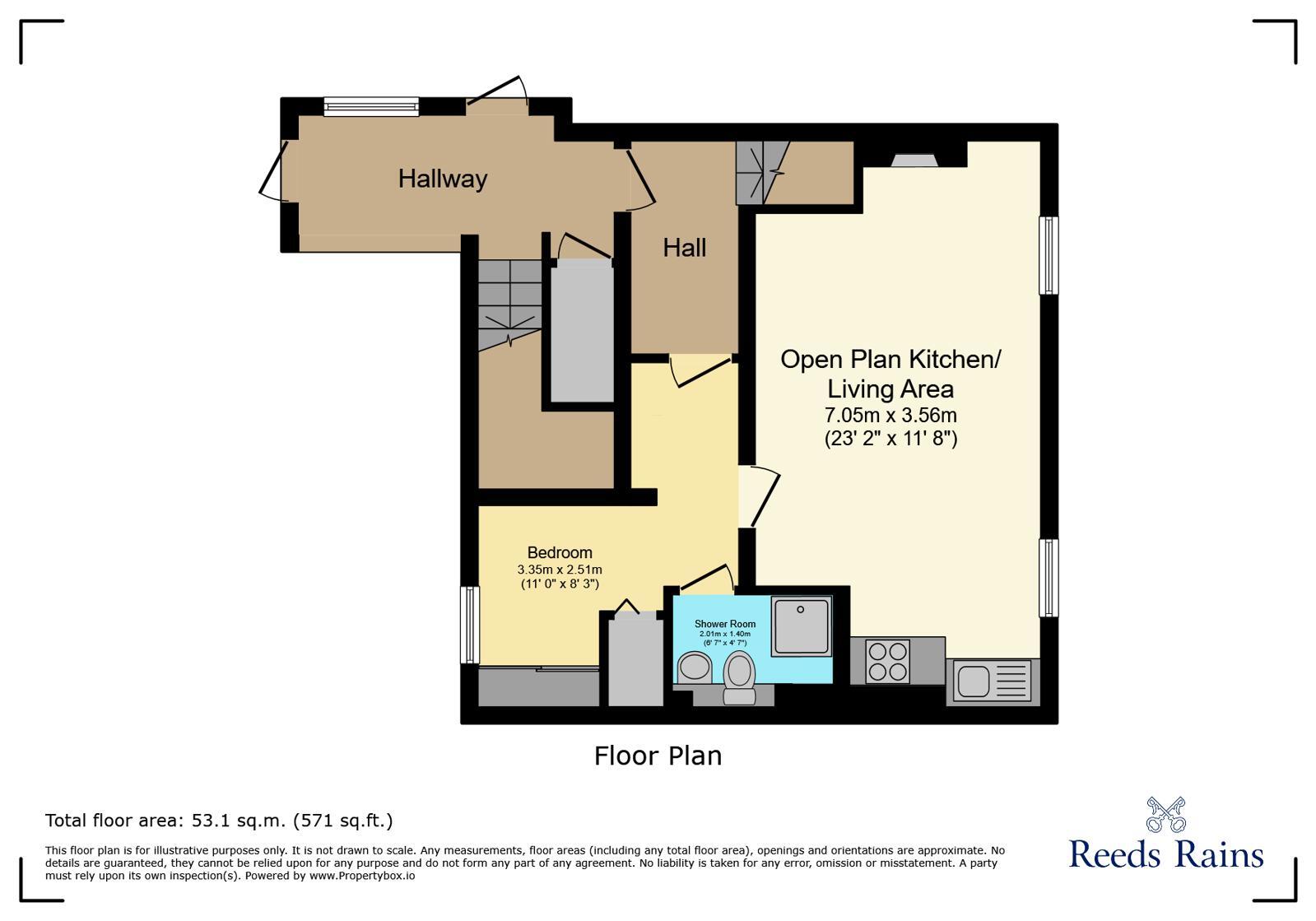 Floorplan of 1 bedroom Flat for sale, Spath Lane, Handforth, Cheshire, SK9