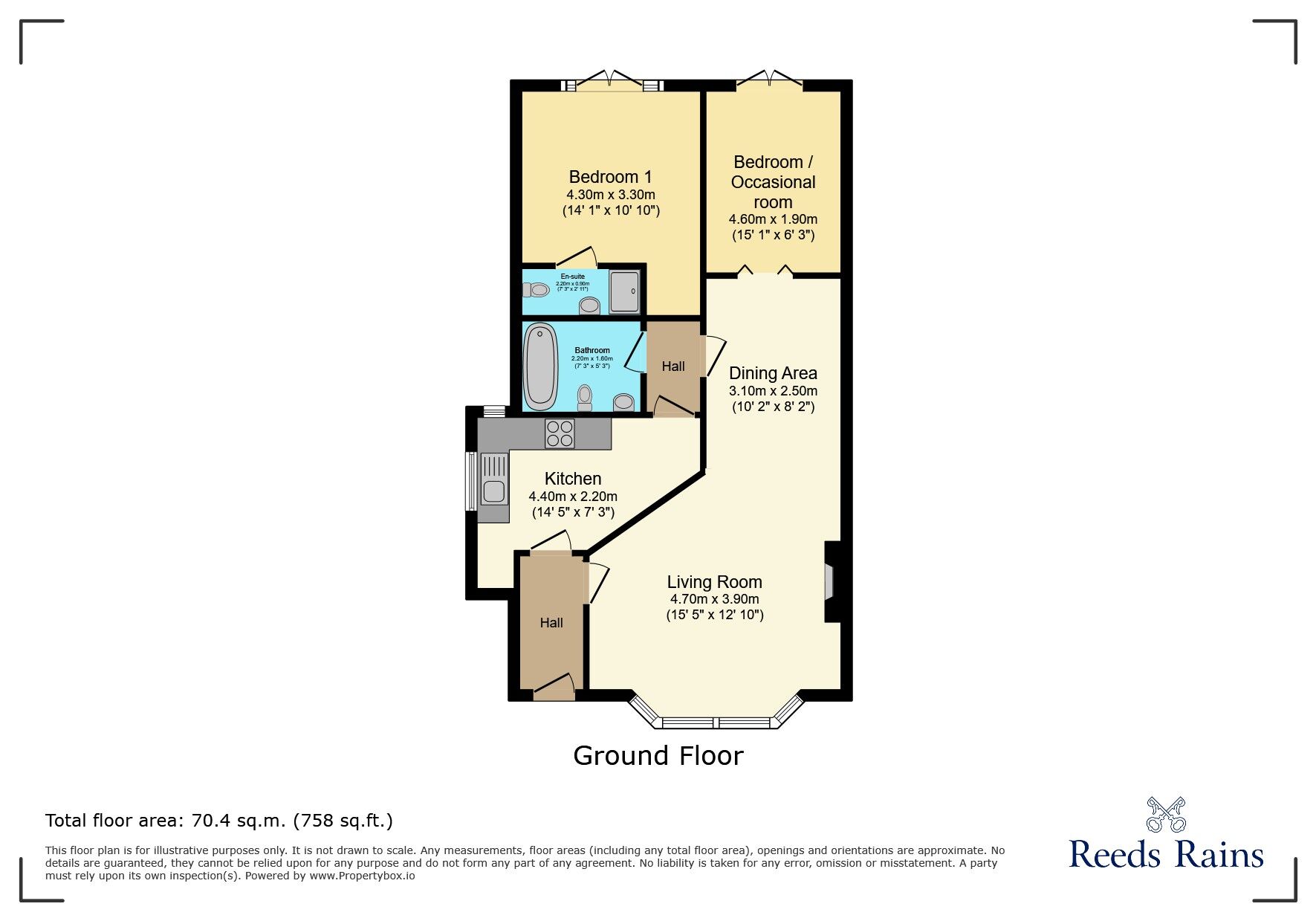 Floorplan of 2 bedroom Semi Detached Bungalow for sale, Clifford Road, Wilmslow, Cheshire, SK9