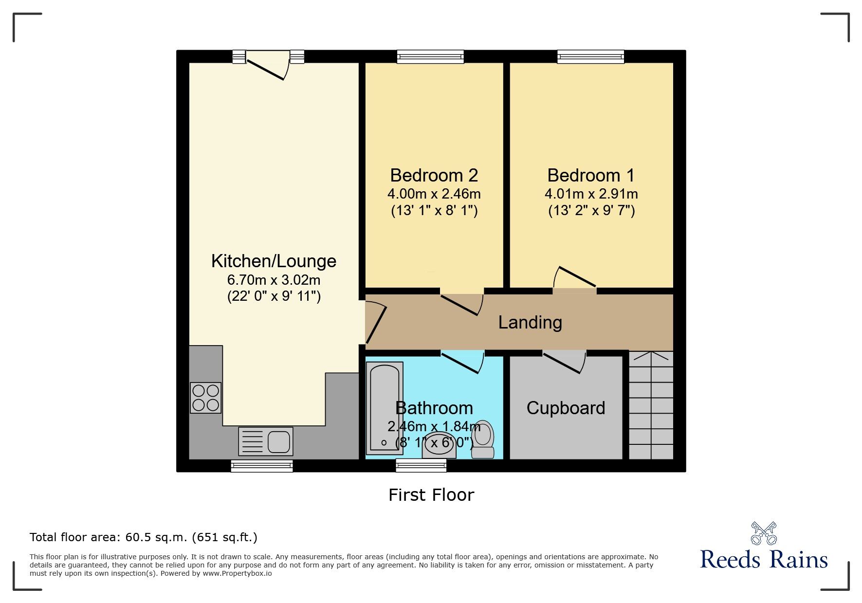 Floorplan of 2 bedroom Flat to rent, Spath Lane, Handforth, Cheshire, SK9