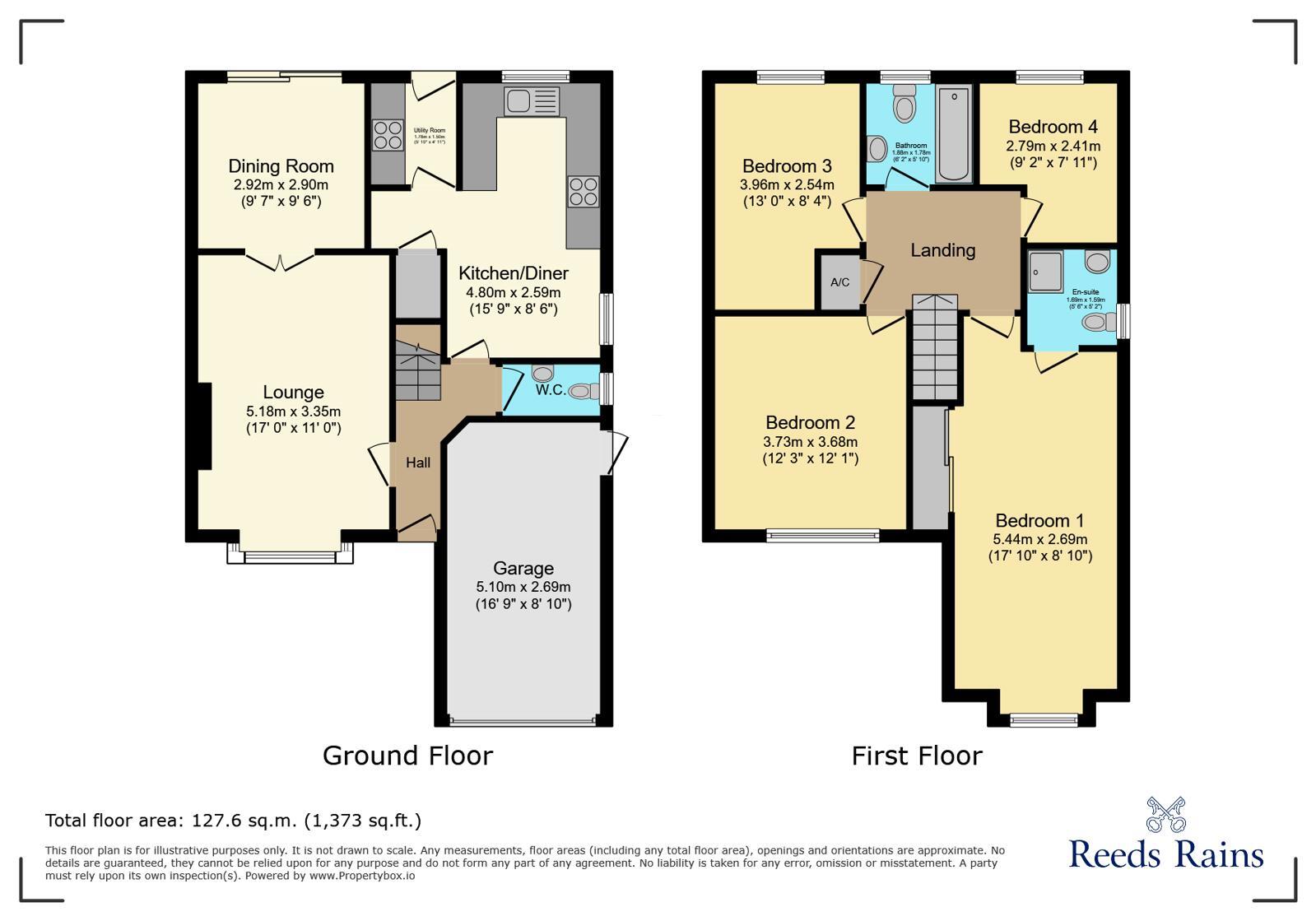 Floorplan of 4 bedroom Detached House for sale, Waveney Drive, Wilmslow, Cheshire, SK9