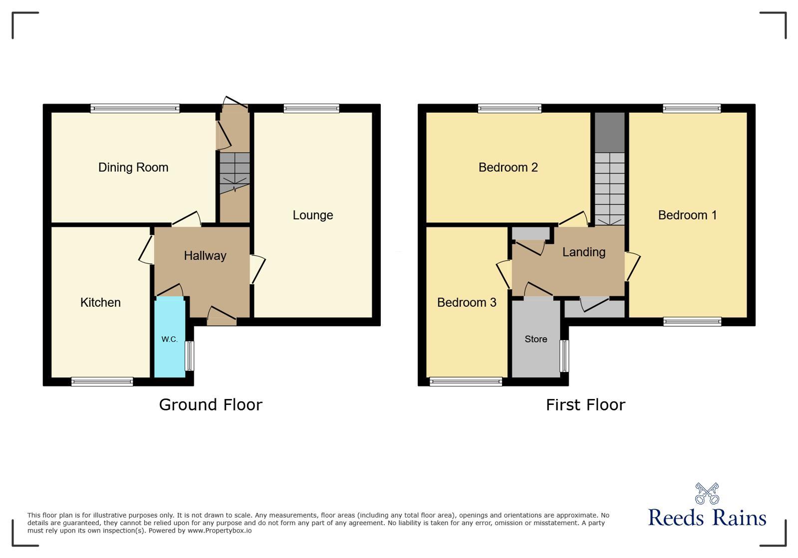 Floorplan of 3 bedroom Mid Terrace House for sale, Blackden Walk, Wilmslow, Cheshire, SK9