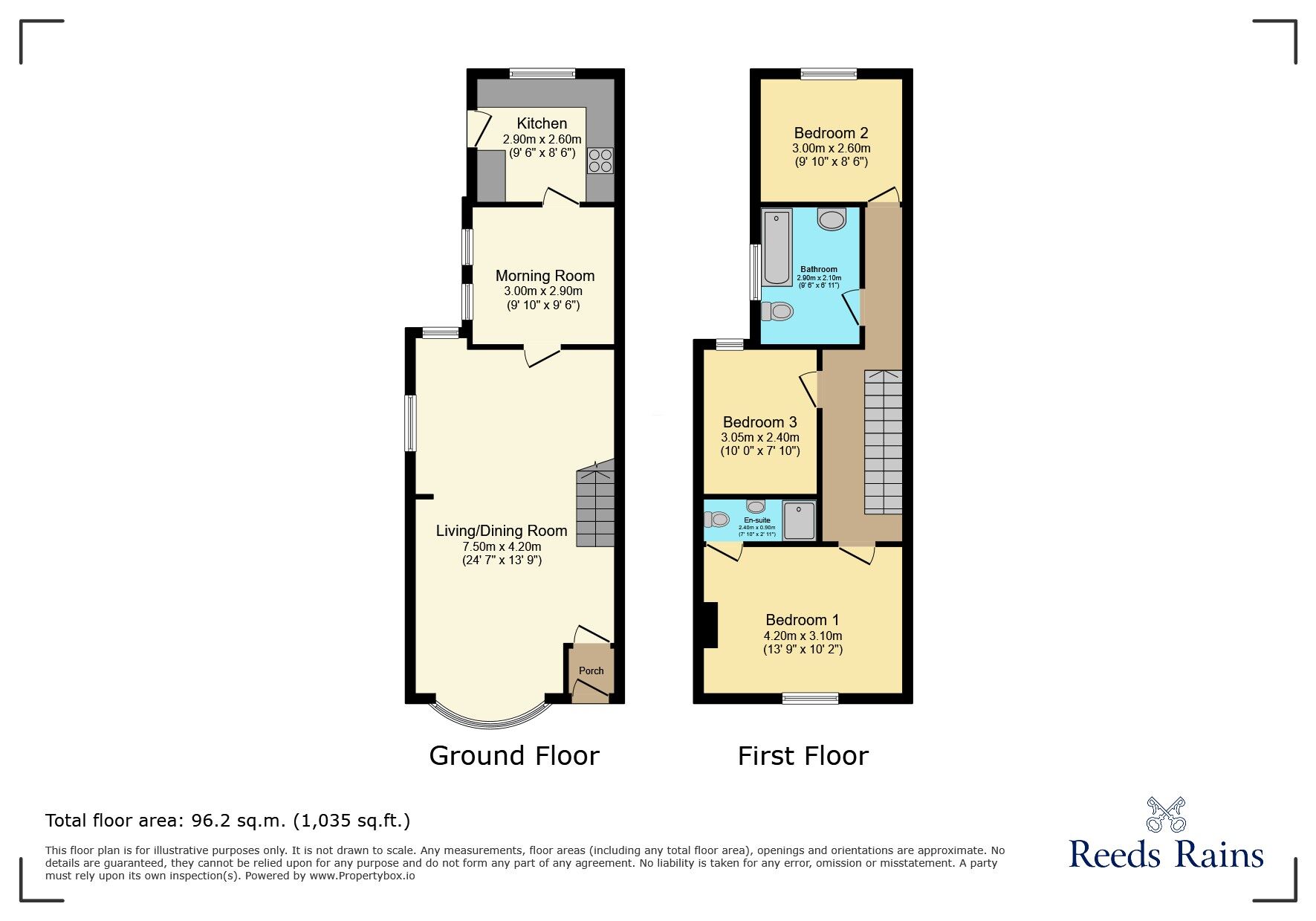 Floorplan of 3 bedroom Mid Terrace House for sale, Rydal Mount, Alderley Edge, Cheshire, SK9