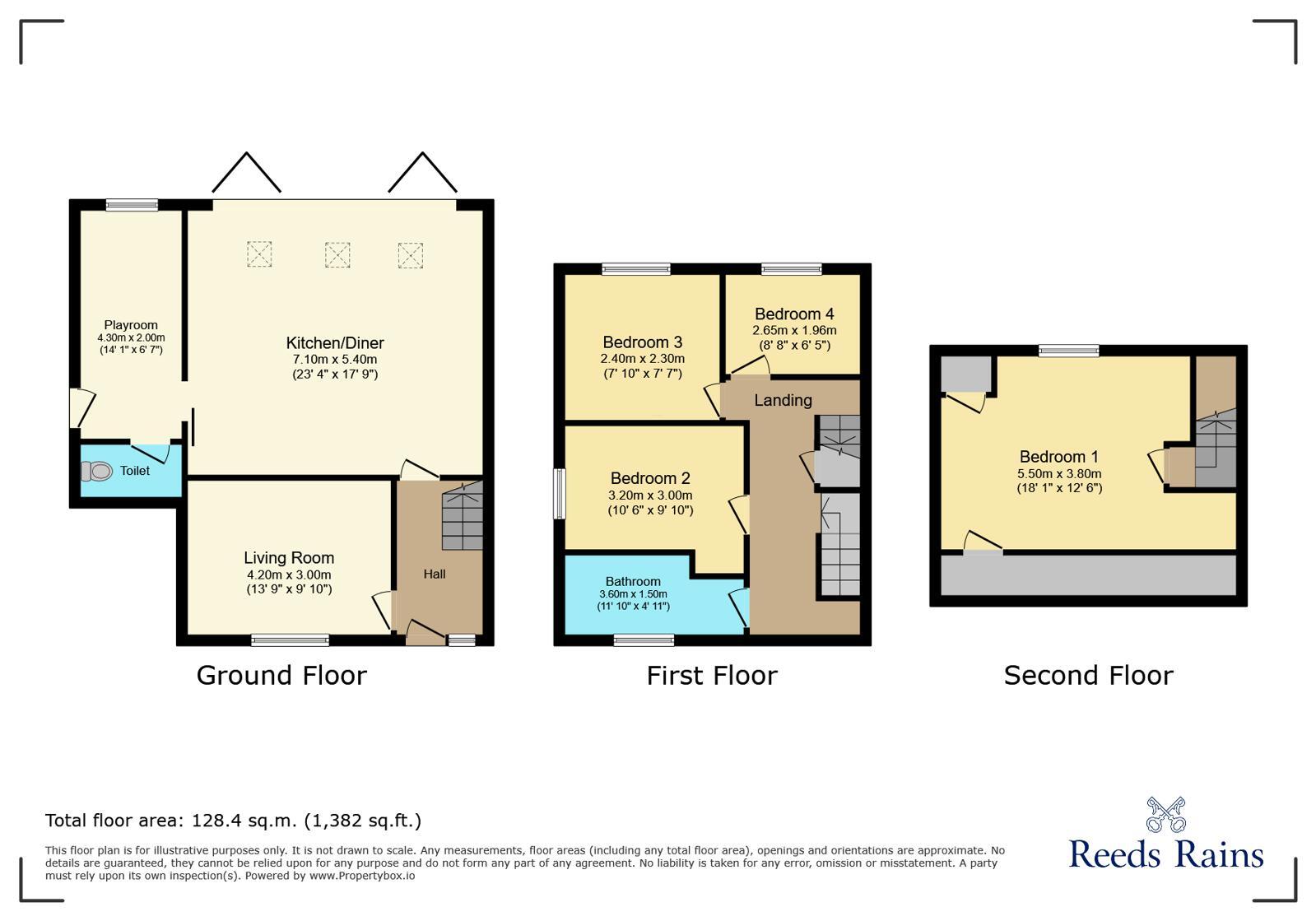 Floorplan of 4 bedroom Semi Detached House for sale, Newlands Drive, Wilmslow, Cheshire, SK9